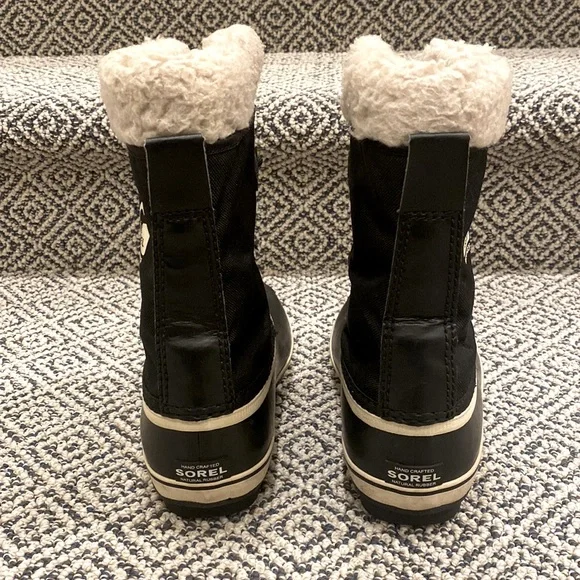 ๐ EUC! ๐ SOREL Joan of Artic Black Waterproof Boot, Youth Little Kid Size 3 - Picture 4 of 6